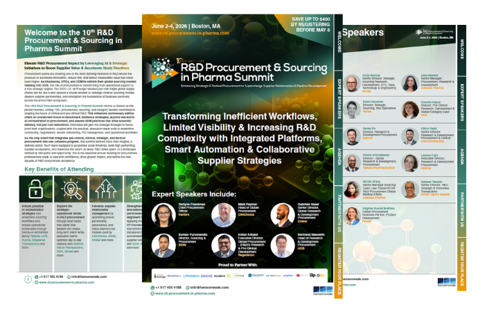 Brochure cover for R&D Procurement & Sourcing in Pharma